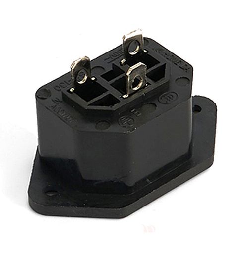 Power connector C13 female plug inbouw 02